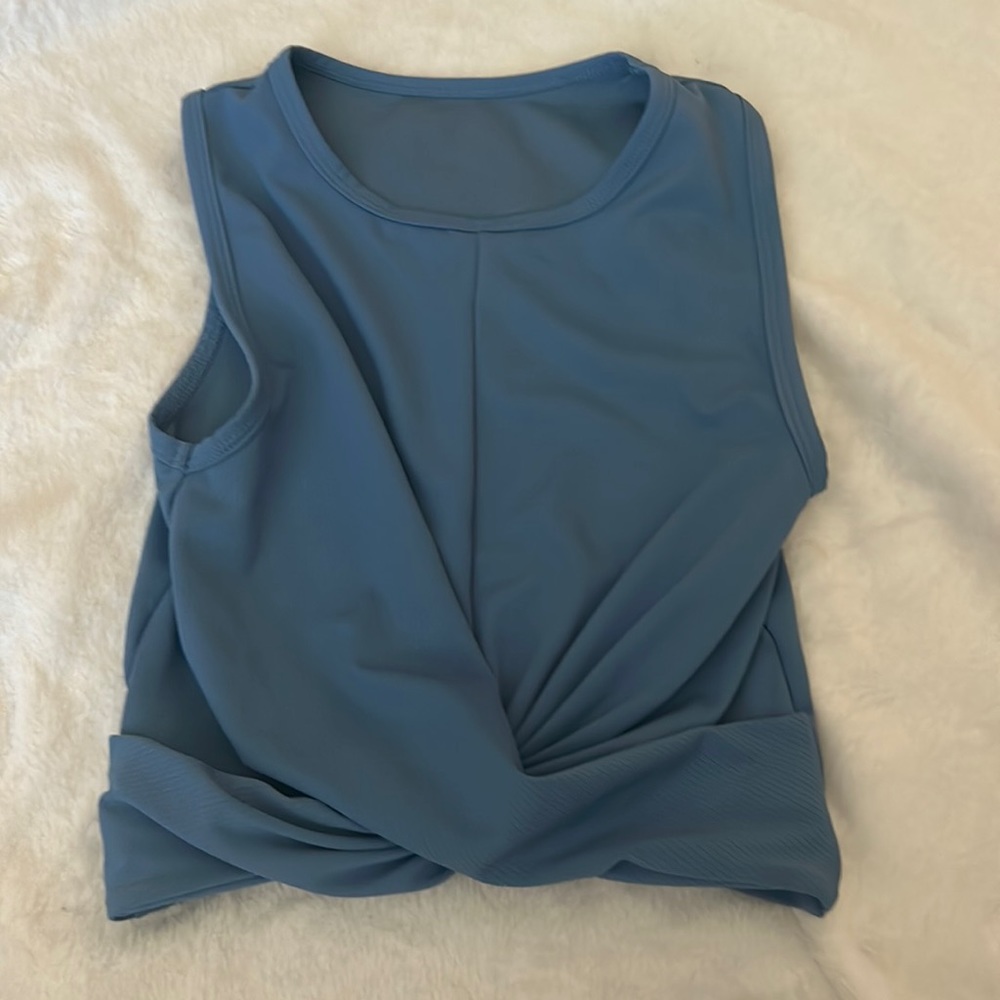 Blue kids athletic tank top never worn